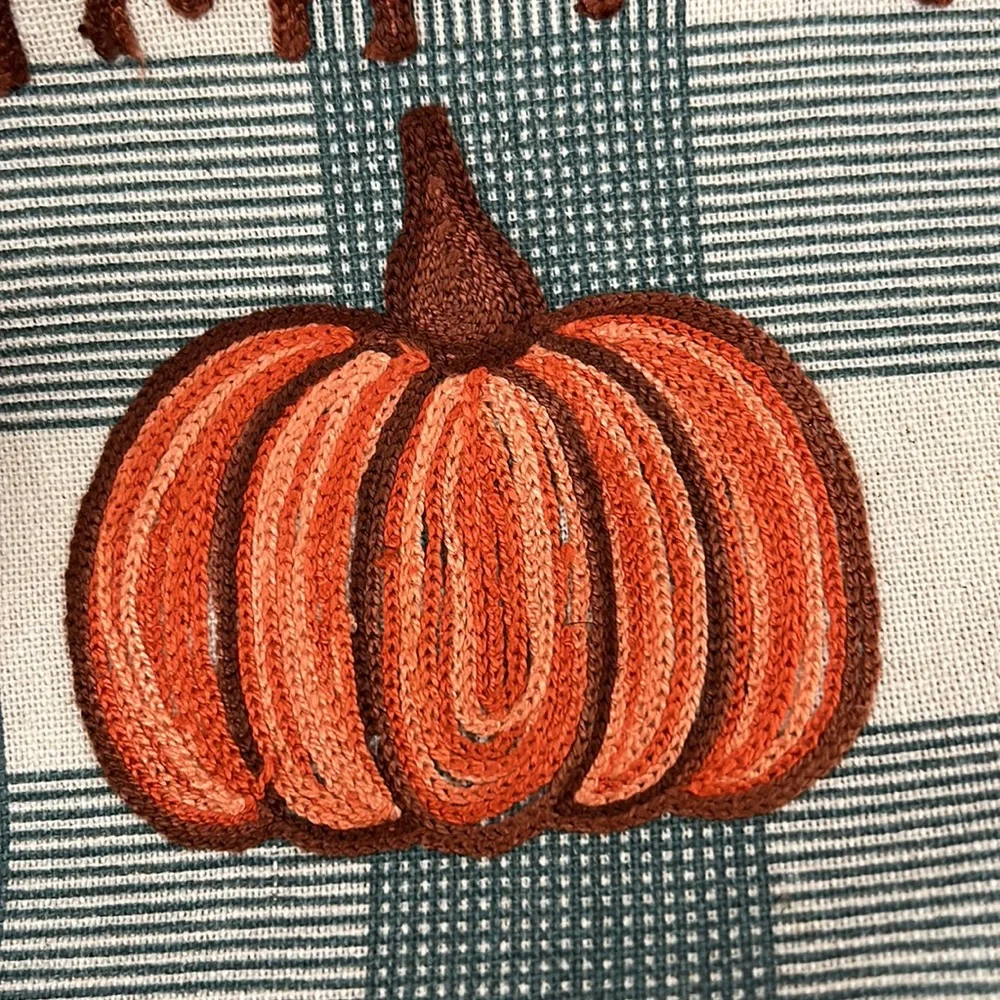 Fall Farmhouse Autumn Harvest pumpkin towels set of two